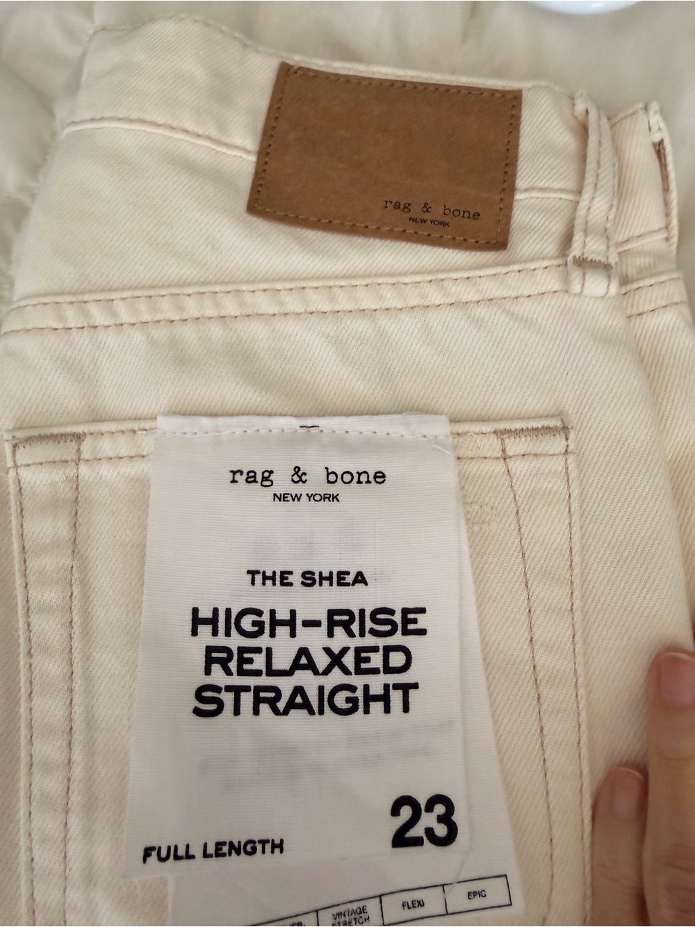 rag & bone The Shea High-Rise Relaxed Straight Jeans — Cream
